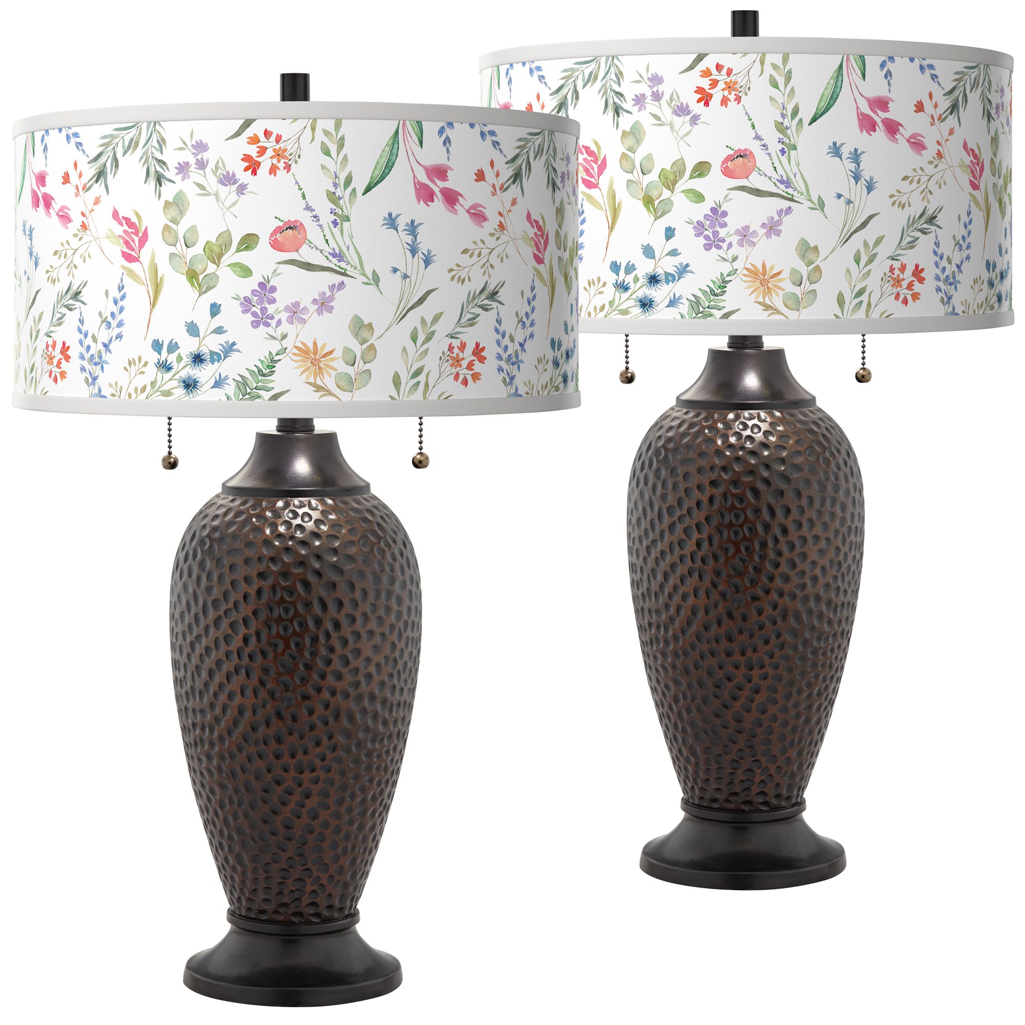 Image Spring's Joy Arturo Black Bronze USB Table Lamps Set of 2