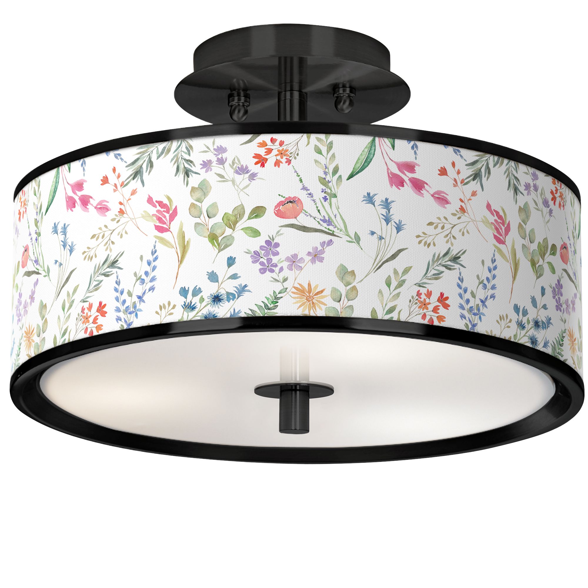 Image Spring's Joy Black 14" Wide Ceiling Light
