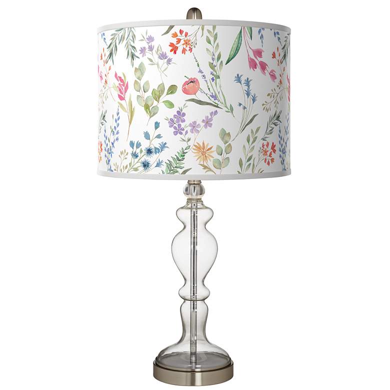 Image 1 Spring&#39;s Joy Giclee Apothecary Clear Glass Table Lamp