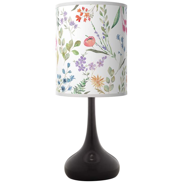 Image 1 Spring's Joy Giclee Black Droplet Table Lamp