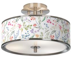 Spring's Joy Giclee Glow 14" Wide Ceiling Light