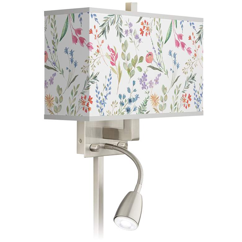 Image 1 Spring's Joy Giclee Glow LED Reading Light Plug-In Sconce