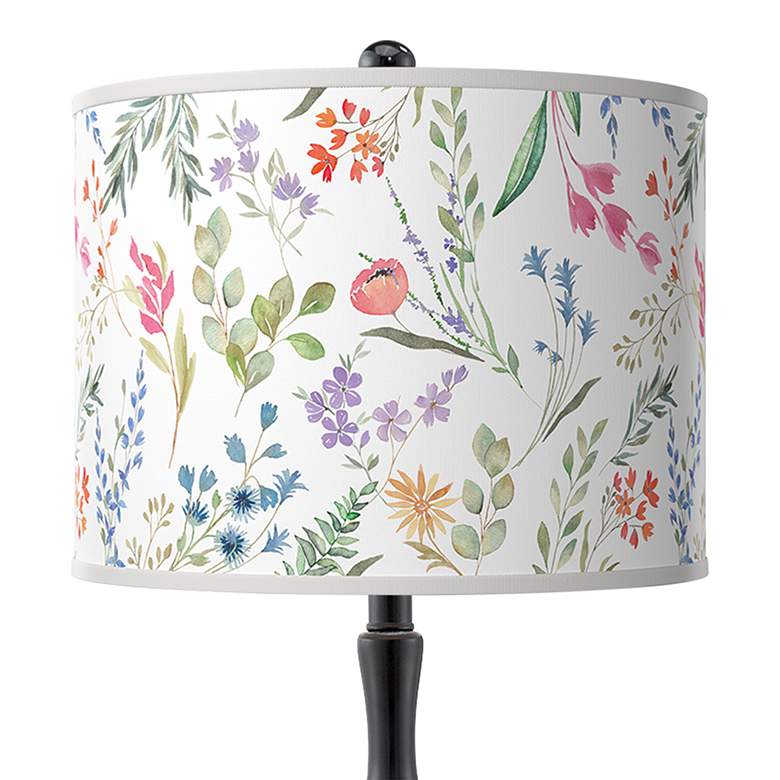 Image 2 Spring&#39;s Joy Giclee Paley Black Table Lamp more views