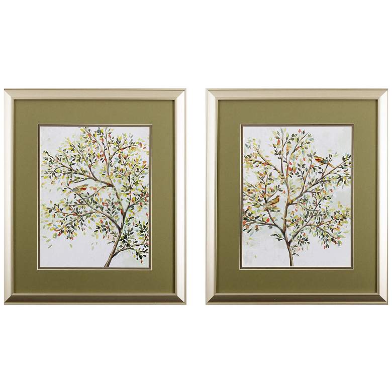 Image 1 Spring Tree 18"W x 21"H Framed Art Set of 2