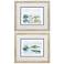 Spring Watercolor 22"W x 19"H Framed Art Set of 2