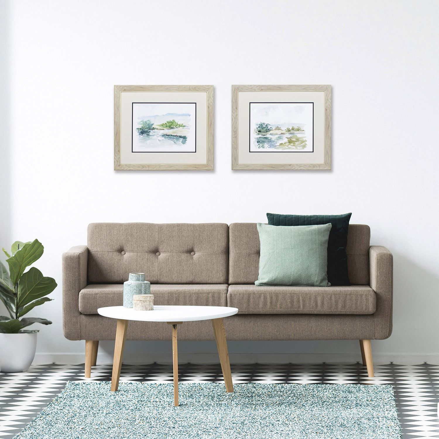 Image 2 Spring Watercolor 22"W x 19"H Framed Art Set of 2 more views