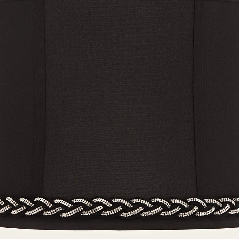 Image 2 Springcrest Abbi Black Softback Drum Lamp Shade 13x14x10 (Spider) more views