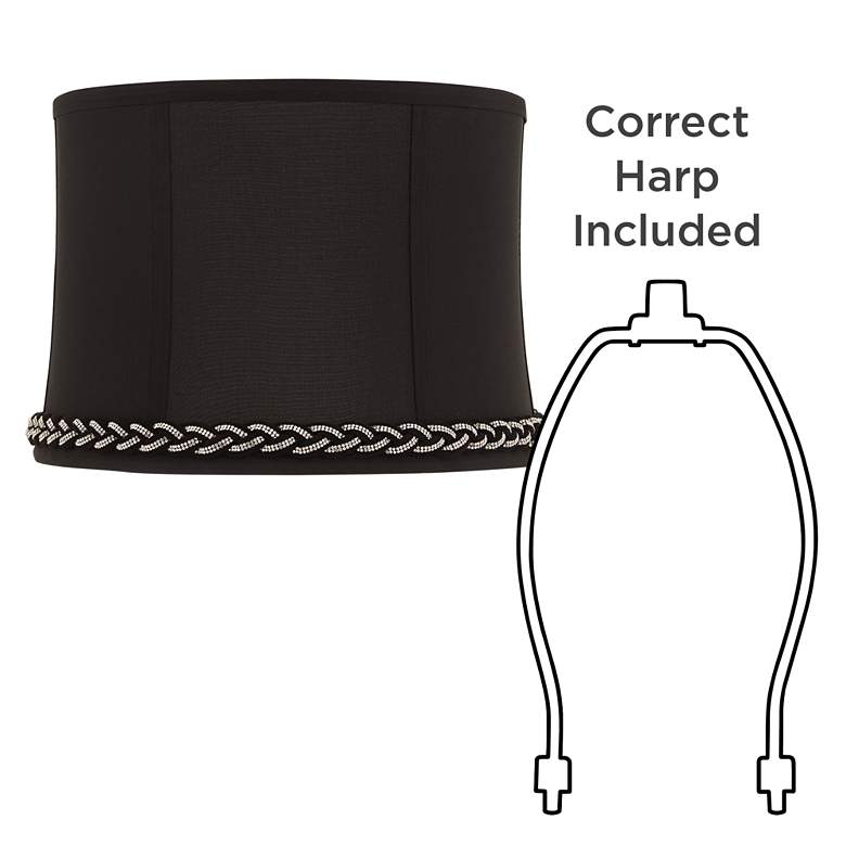 Image 6 Springcrest Abbi Black Softback Drum Lamp Shade 13x14x10 (Spider) more views
