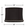 7_Springcrest Abbi Black Softback Drum Lamp Shade 13x14x10 (Spider) more views