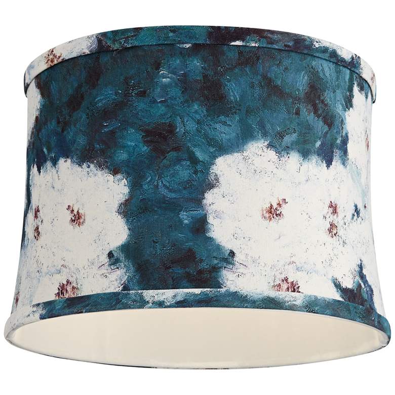 Image 3 Springcrest Abbi Blue Floral Softback Drum Lamp Shade 13x14x10 (Spider) more views
