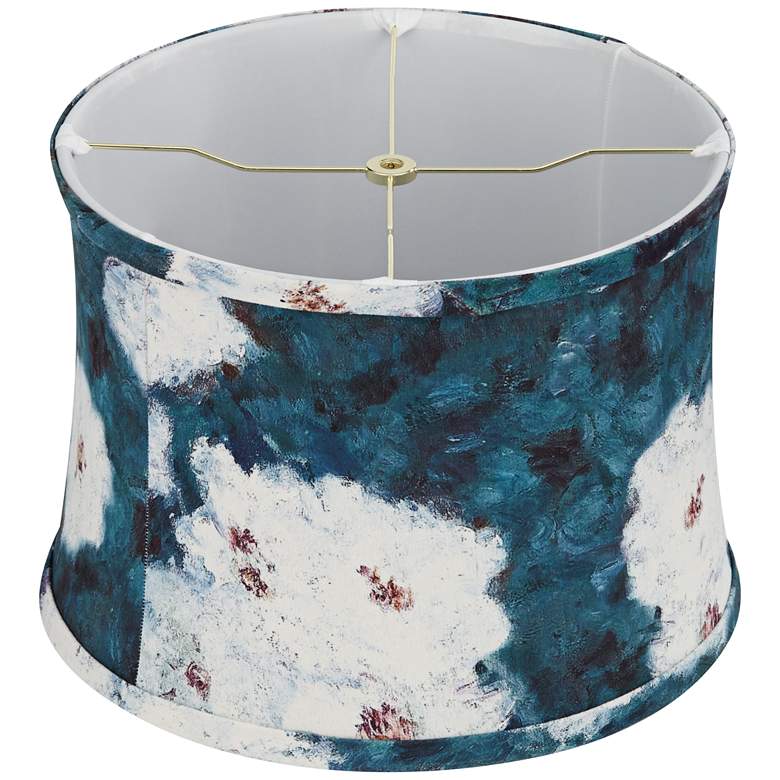 Image 4 Springcrest Abbi Blue Floral Softback Drum Lamp Shade 13x14x10 (Spider) more views