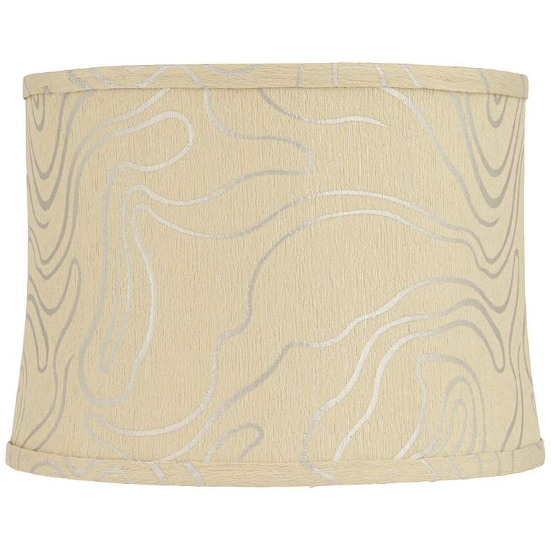 Image 1 Springcrest Abbi Golden Beige Silver Swirl Drum Shade 13x14x10 (Spider)