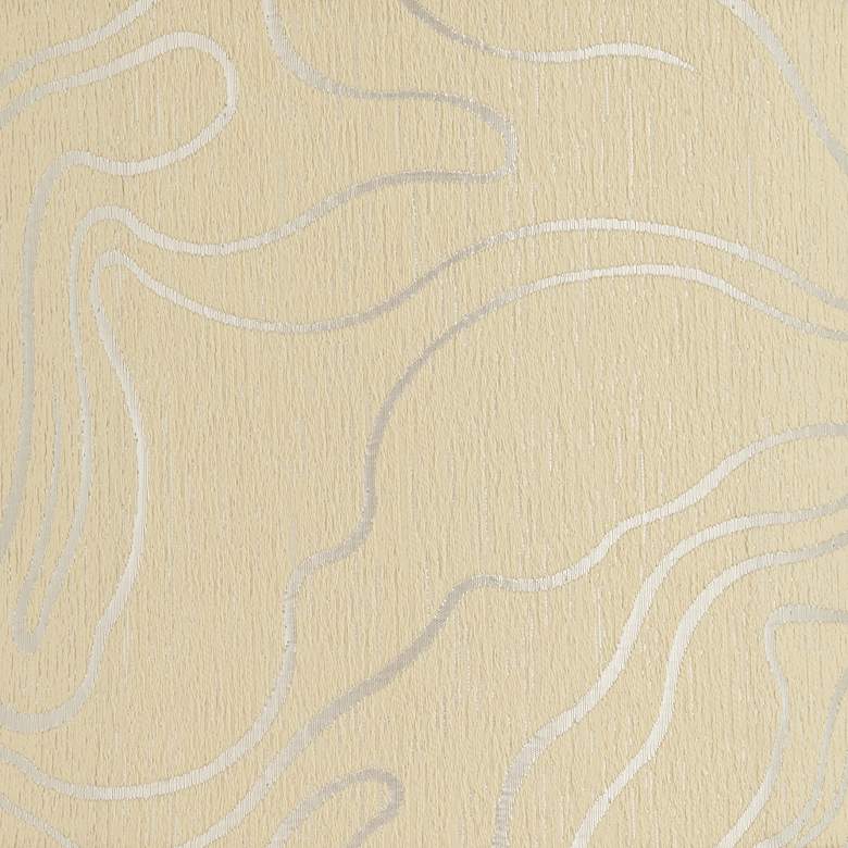 Image 2 Springcrest Abbi Golden Beige Silver Swirl Drum Shade 13x14x10 (Spider) more views