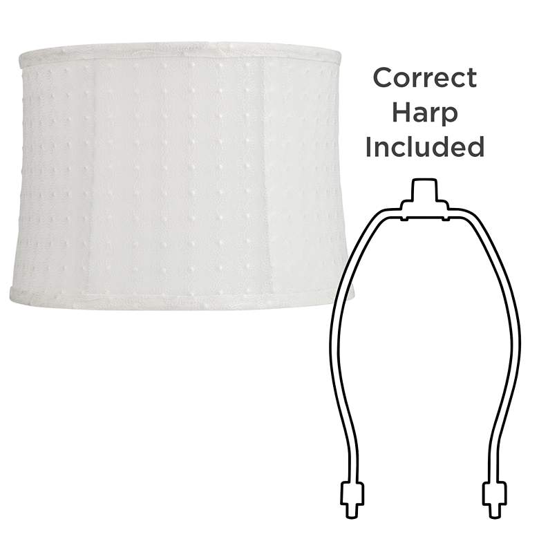Image 6 Springcrest Abbi Ivory Linear Dot Pattern Lamp Shade 13x14x10 (Spider) more views