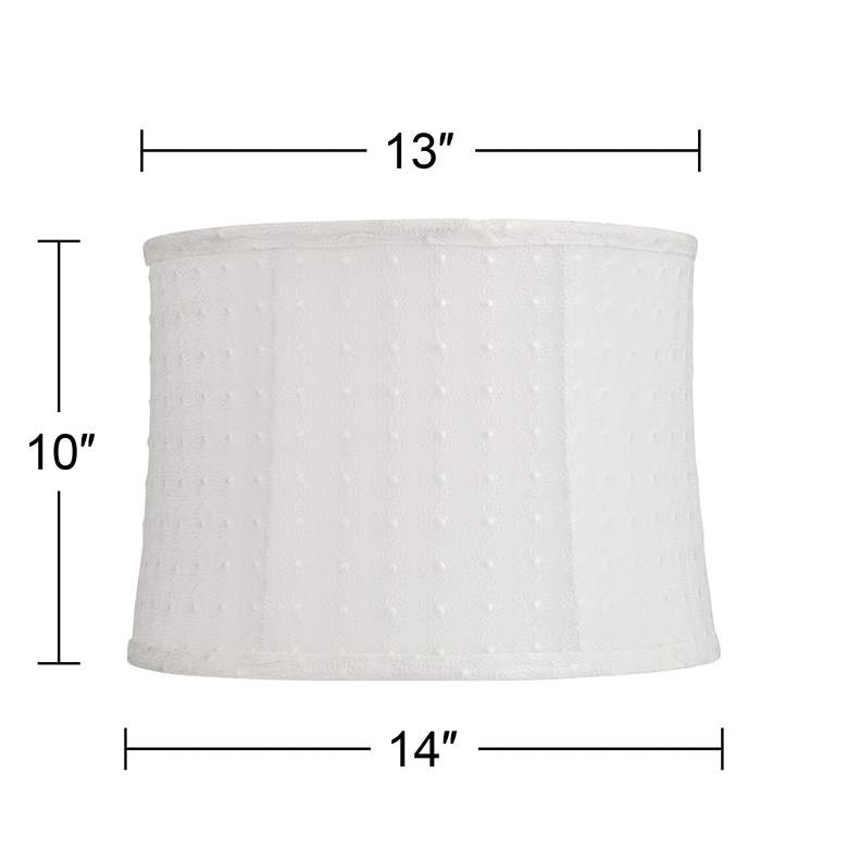Image 7 Springcrest Abbi Ivory Linear Dot Pattern Lamp Shade 13x14x10 (Spider) more views