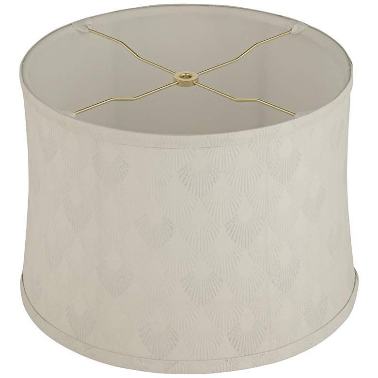Image 4 Springcrest Abbi Soft Beige Shell Pattern Drum Lamp Shade 13x14x10 (Spider) more views