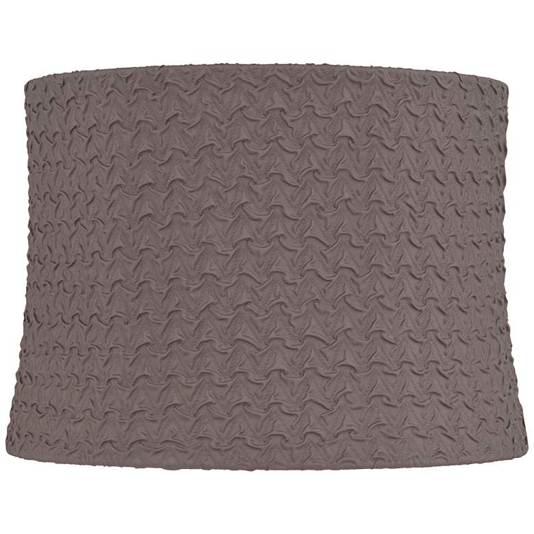 Image 1 Springcrest Abbi Textured Gray Softback Drum Lamp Shade 13x14x10 (Spider)