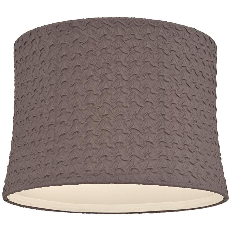 Image 3 Springcrest Abbi Textured Gray Softback Drum Lamp Shade 13x14x10 (Spider) more views