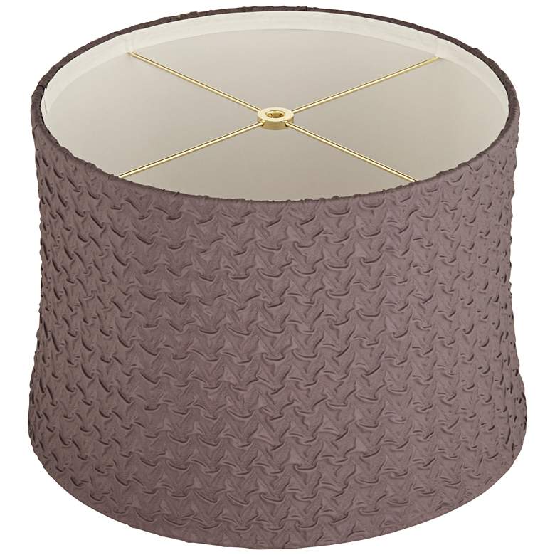 Image 4 Springcrest Abbi Textured Gray Softback Drum Lamp Shade 13x14x10 (Spider) more views