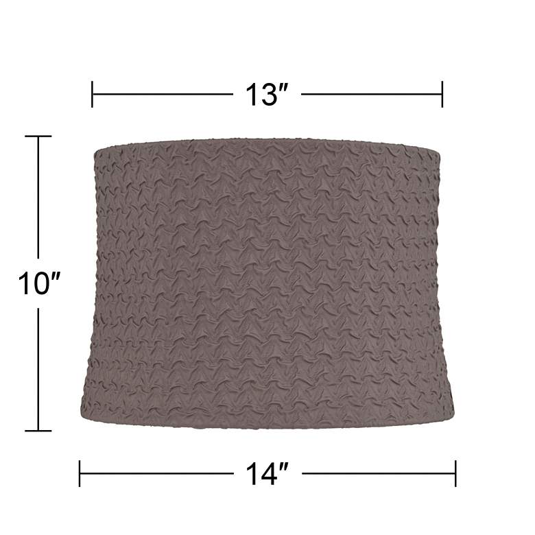 Image 7 Springcrest Abbi Textured Gray Softback Drum Lamp Shade 13x14x10 (Spider) more views