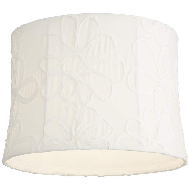 Image 3 Springcrest Abbi White Flower Softback Drum Lamp Shade 13x14x10 (Spider) more views