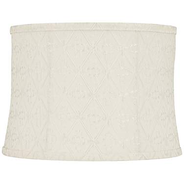 Springcrest Abbi Winter White Softback Drum Lamp Shade 13x14x10 (Spider)