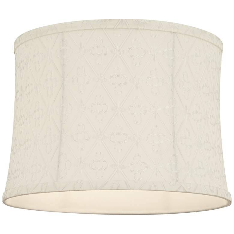 Image 3 Springcrest Abbi Winter White Softback Drum Lamp Shade 13x14x10 (Spider) more views