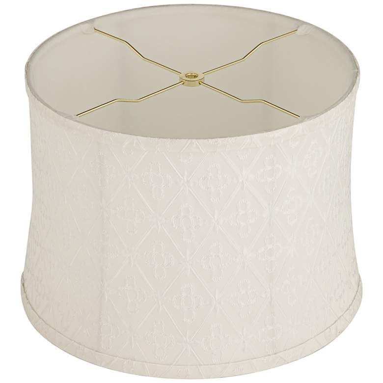 Image 4 Springcrest Abbi Winter White Softback Drum Lamp Shade 13x14x10 (Spider) more views