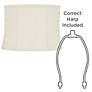 6_Springcrest Abbi Winter White Softback Drum Lamp Shade 13x14x10 (Spider) more views