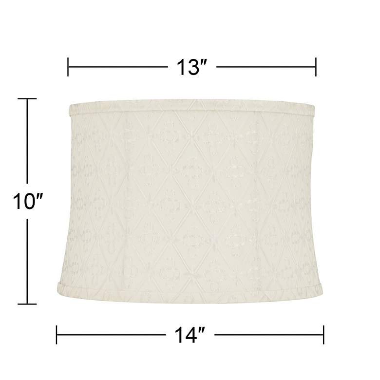 Image 7 Springcrest Abbi Winter White Softback Drum Lamp Shade 13x14x10 (Spider) more views