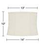 7_Springcrest Abbi Winter White Softback Drum Lamp Shade 13x14x10 (Spider) more views