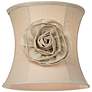 3_Springcrest Almond Linen with Flower Pinched Drum Shade 11x12x11 (Spider) more views