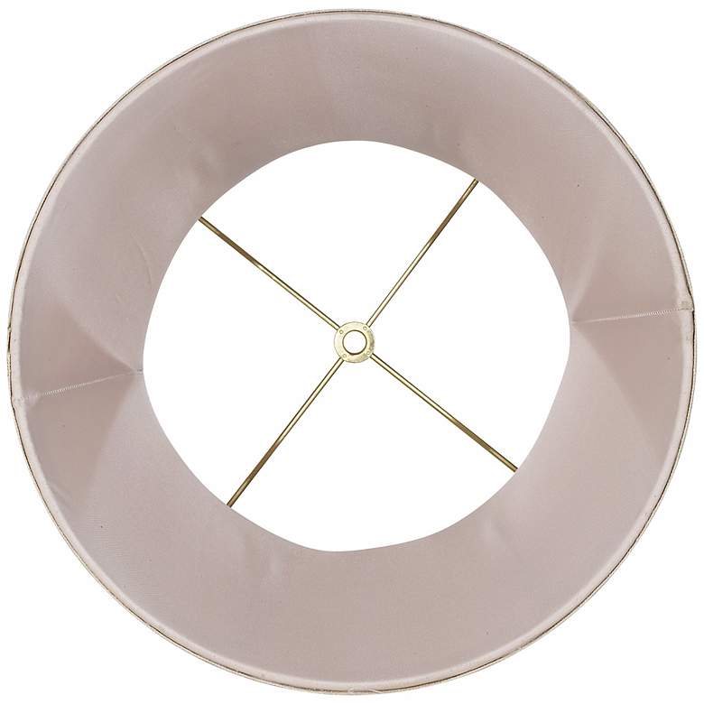 Image 4 Springcrest Almond Linen with Flower Pinched Drum Shade 11x12x11 (Spider) more views