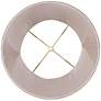 4_Springcrest Almond Linen with Flower Pinched Drum Shade 11x12x11 (Spider) more views