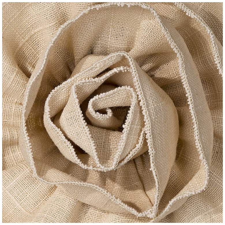 Image 5 Springcrest Almond Linen with Flower Pinched Drum Shade 11x12x11 (Spider) more views