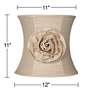 6_Springcrest Almond Linen with Flower Pinched Drum Shade 11x12x11 (Spider) more views