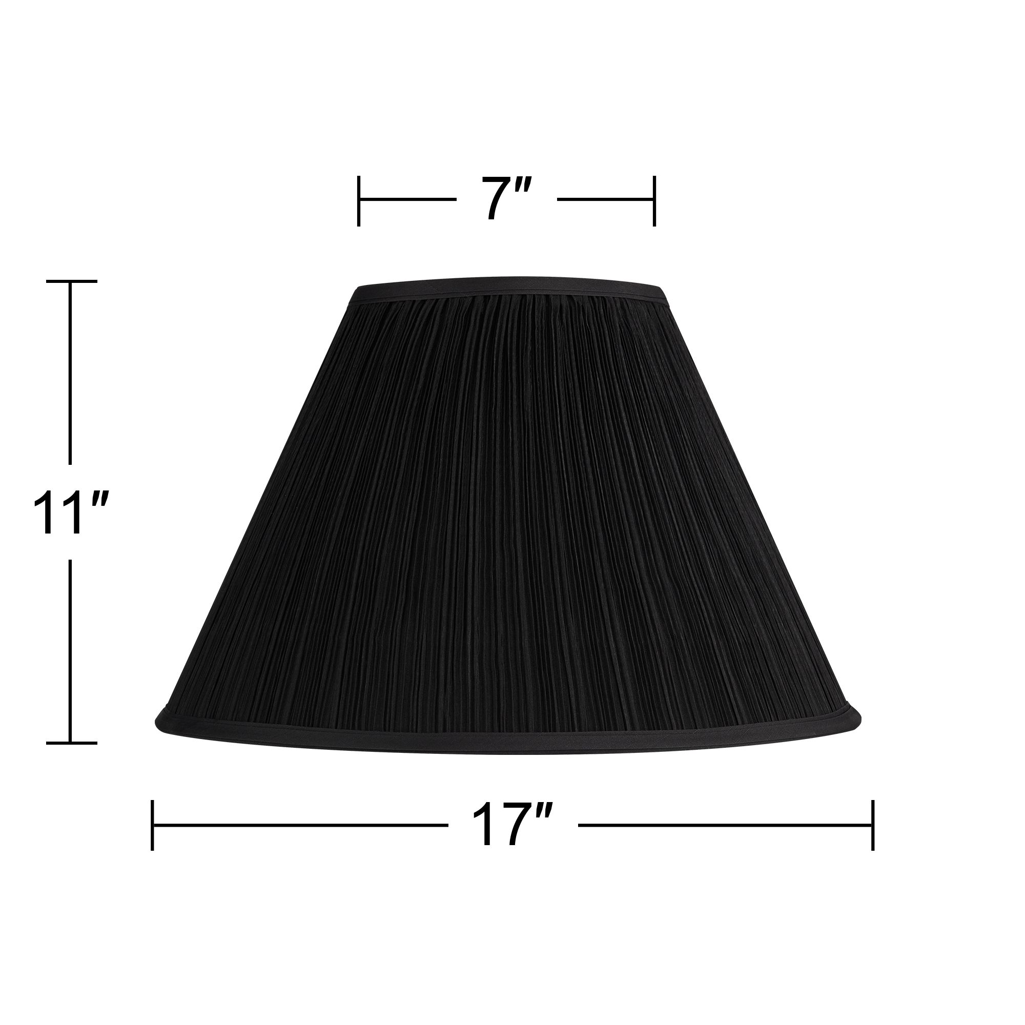 Image 7 Springcrest Amos Black Mushroom Pleated Lamp Shade 7x17 x11.5 (Spider) more views