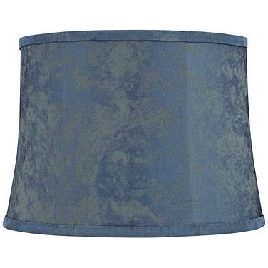 Springcrest Andie Blue Softback Drum Lamp Shade 14x16x11.5 (Spider)