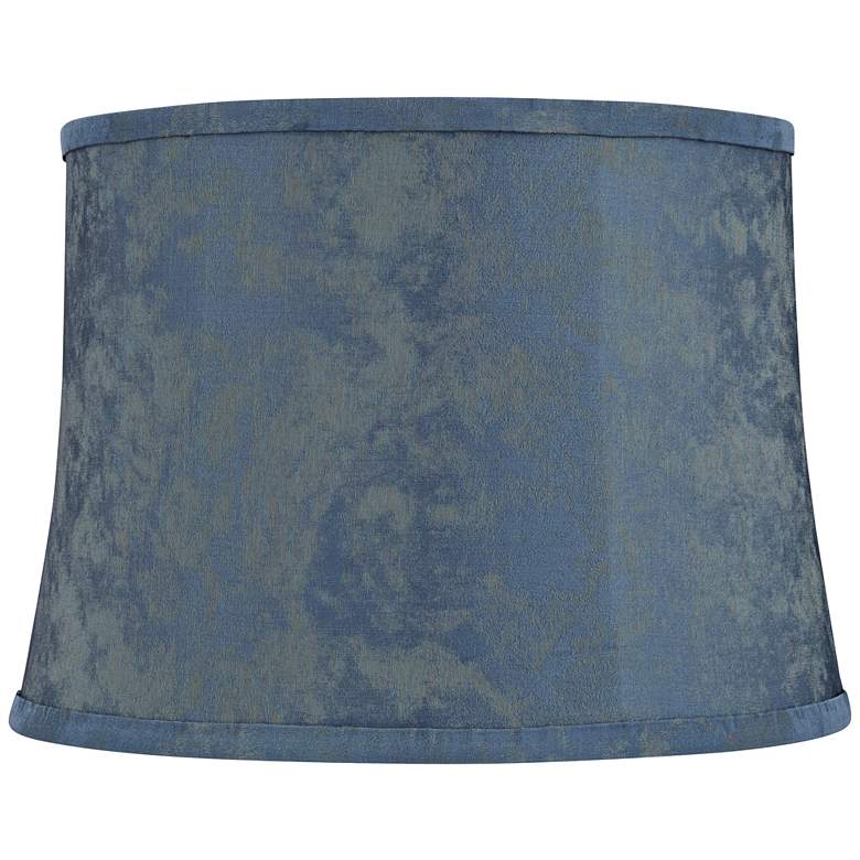 Image 1 Springcrest Andie Blue Softback Drum Lamp Shade 14x16x11.5 (Spider)