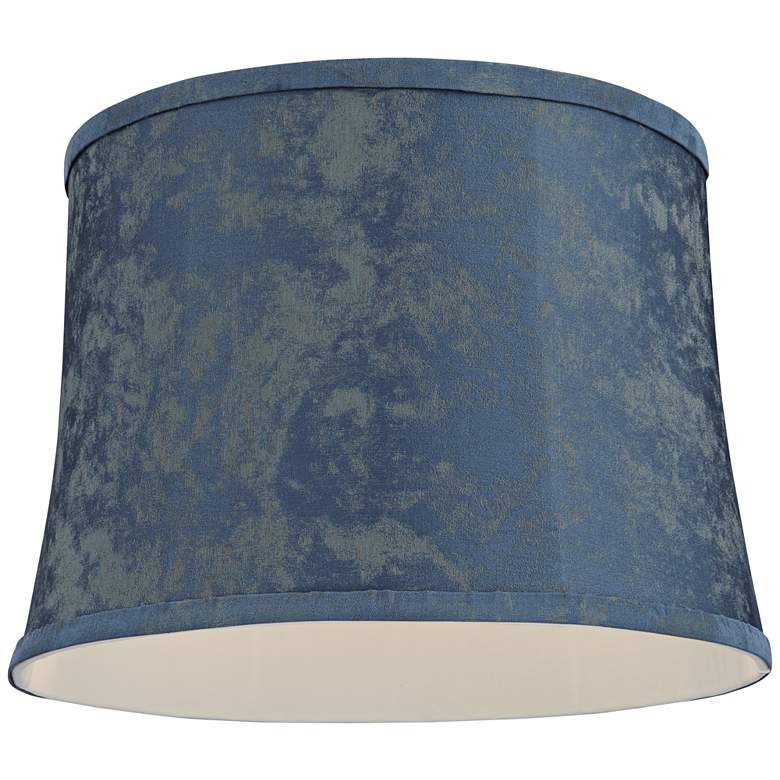 Image 3 Springcrest Andie Blue Softback Drum Lamp Shade 14x16x11.5 (Spider) more views