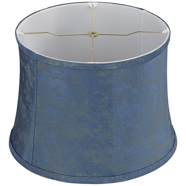 Image 4 Springcrest Andie Blue Softback Drum Lamp Shade 14x16x11.5 (Spider) more views