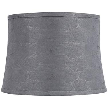 Springcrest Andie Gray Softback Drum Lamp Shade 14x16x11.5 (Spider)