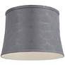3_Springcrest Andie Gray Softback Drum Lamp Shade 14x16x11.5 (Spider) more views