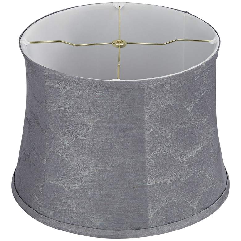 Image 4 Springcrest Andie Gray Softback Drum Lamp Shade 14x16x11.5 (Spider) more views
