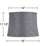 7_Springcrest Andie Gray Softback Drum Lamp Shade 14x16x11.5 (Spider) more views