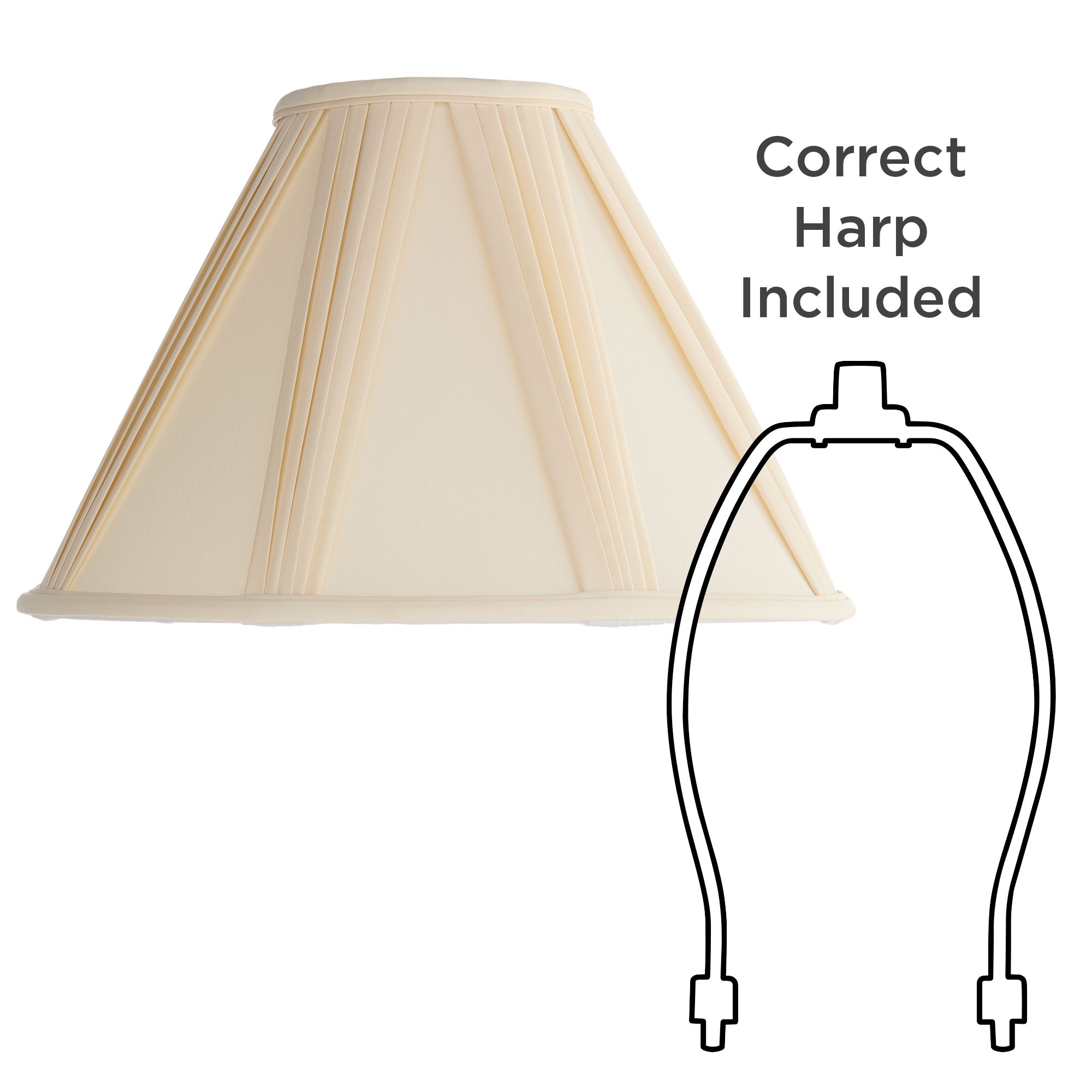 Springcrest Annecy Ivory French V-Drape Pleated Lamp Shade 6x17x12 (Spider)
