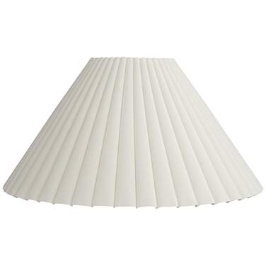 Springcrest Antique White Box Pleat Lamp Shade 6.75x20.75x12.5 (Spider)