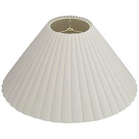 Image5 of Springcrest Antique White Box Pleat Lamp Shade 6.75x20.75x12.5 (Spider) more views