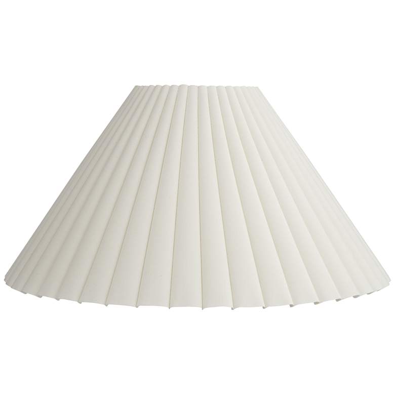 Image 1 Springcrest Antique White Box Pleat Lamp Shade 6.75x20.75x12.5 (Spider)