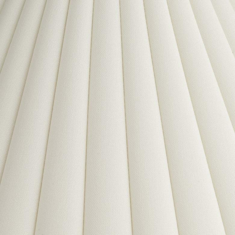 Image 2 Springcrest Antique White Box Pleat Lamp Shade 6.75x20.75x12.5 (Spider) more views